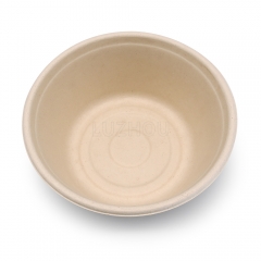 1000ml 34oz Φ11"xH4.6" 25g Wide Rim Bagasse Compostable Takeaway Chinese Noodles Packaging Paper Container