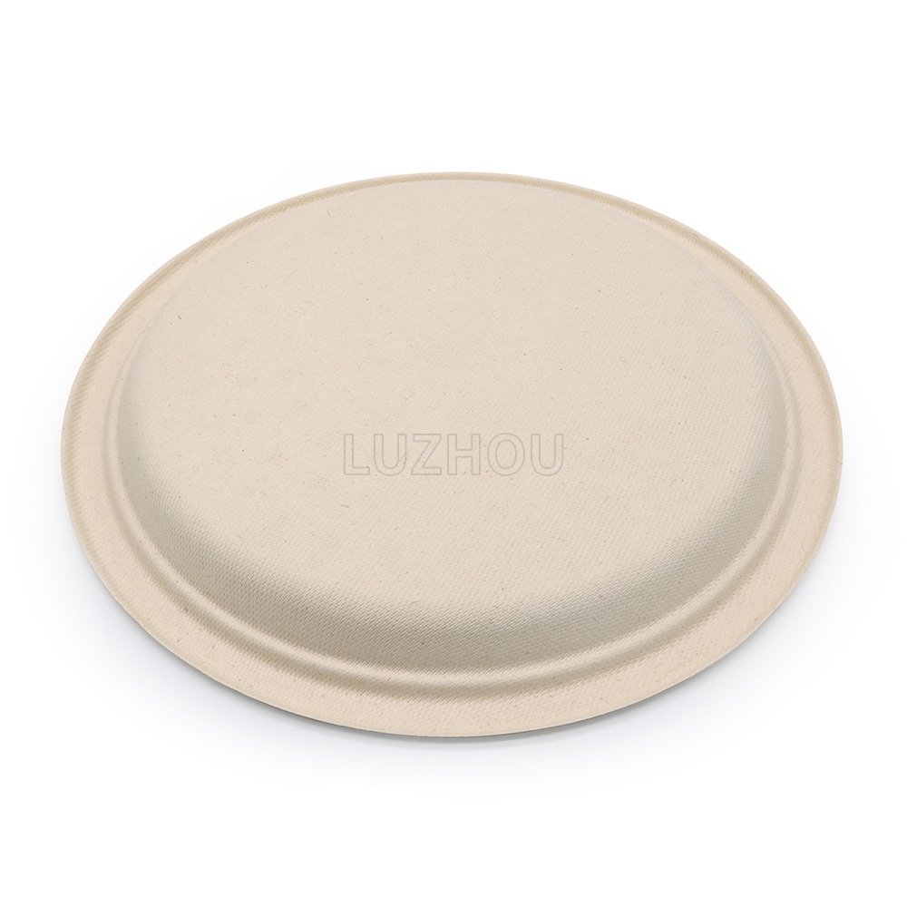 ф9"x0.8" 15g Bagasse Compostable Eco Friendly Disposable Plate