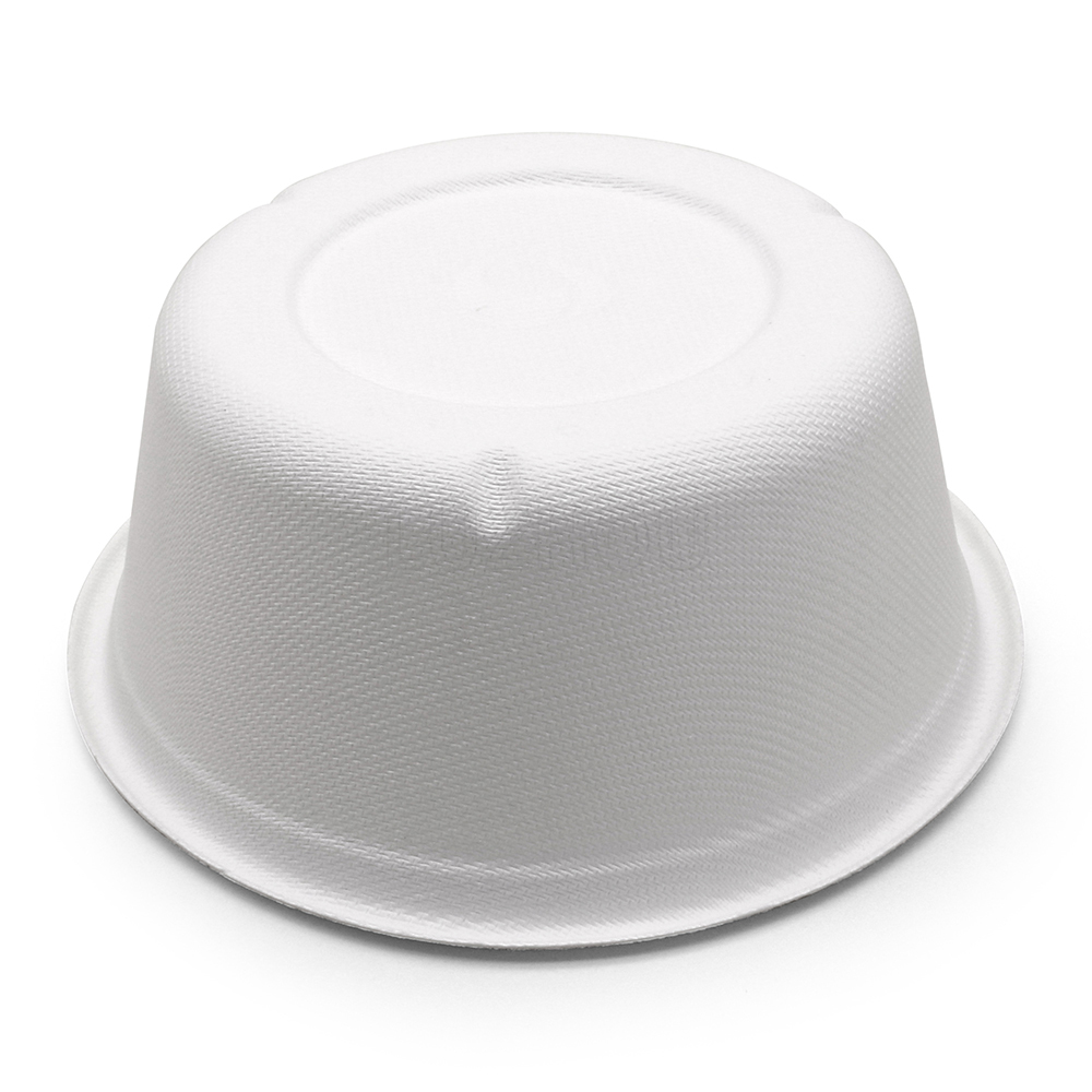 850ml 29oz Φ6"xH2.6" 18g Straght Wall Bagasse Compostable Paper Takeaway Food Packaging Disposable Container