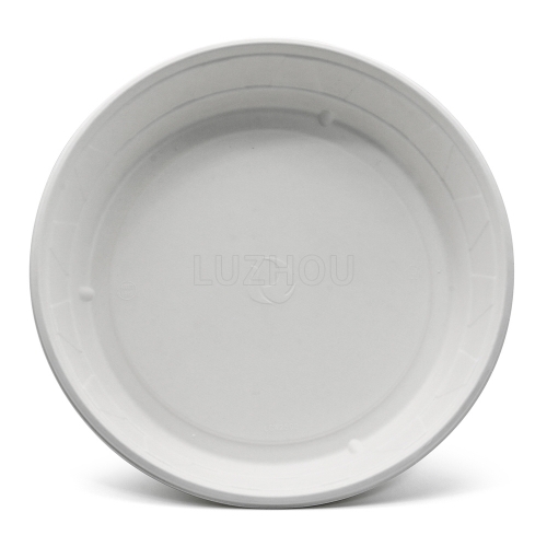 2500ml 85oz ф11.22"x2.13" 45g Diamond Bagasse Compostable Eco Friendly Big Takeout Hot Food Container