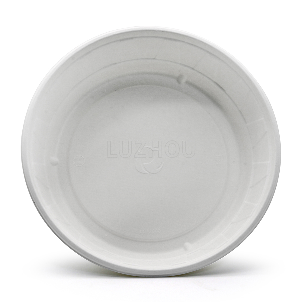 1500ml 51oz ф9.92"x1.78" 32g Diamond Bagasse Biodegradable Compostable Paper Take Out Meal Container