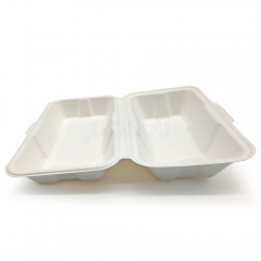 560ml 8.46x4.92xH2.76" (Fold) 22g Bagasse Compostable Container Packaging Food