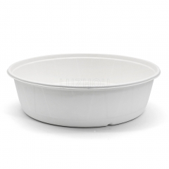 3500ml 118oz ф11.22"x2.96" 50g Diamond Bagasse Compostable Sustainable Disposable Meal To Go Container