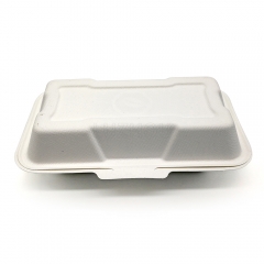 560ml 8.46x4.92xH2.76" (Fold) 22g Bagasse Compostable Container Packaging Food
