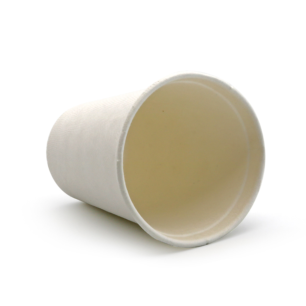 12oz 3.15"x3.54" 8g Plain Bagasse Compostable Paper Hot Cups for Event