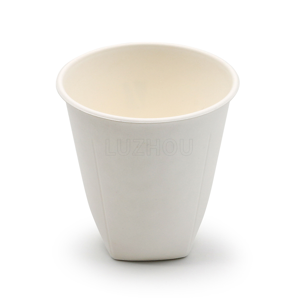 8 oz 3.15"x3.39" 9.2±1g Square Base Sugarcane Bagasse Compostable Water Cup