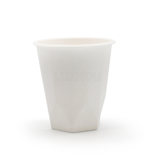 8 oz 3.15"x3.39" 9.6±1g Diamond Bagasse Biodegradable Compostable Eco Coffee Cup with Lid