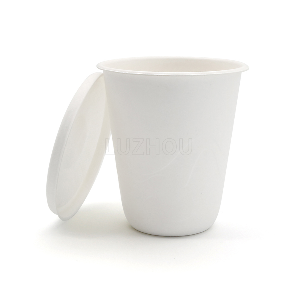 8oz 3.15"x3.43" 9.5±1g Mountain Pattern Sugarcane Compostable Coffee Cup