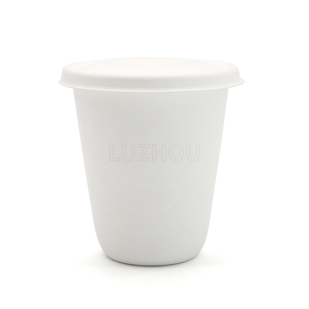 8oz 3.15"x3.43" 9.5±1g Mountain Pattern Sugarcane Compostable Coffee Cup