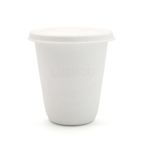 8oz 3.15"x3.43" 9.5±1g Mountain Pattern Sugarcane Compostable Coffee Cup