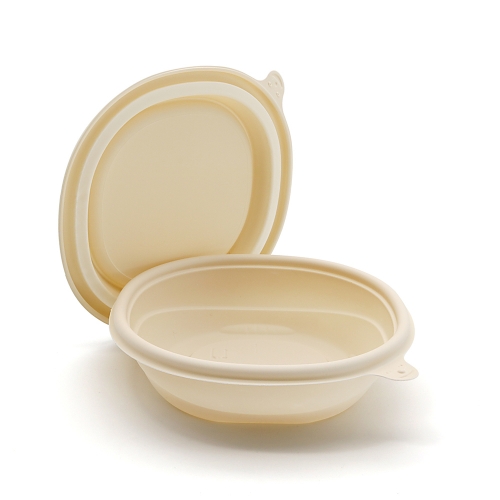18oz 5.83"x2.28" 31g Corn Starch Eco Round Lunch Box Containers for Pasta