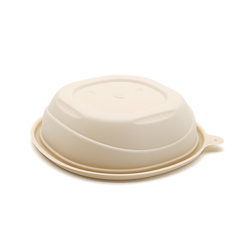 9oz 5.12"x1.77" 20g Corn Starch Disposable Soup Container with Cover for Lunch