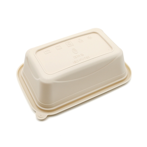 500ml 7.20"x4.80"x1.85" 32.5g Corn Starch 1-Comp Meal Takeaway Bento Box Containers