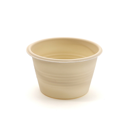 4 oz 2.95"x1.77" 5.4g Corn Starch Little Dipping Soy Sauce Cup with Lid