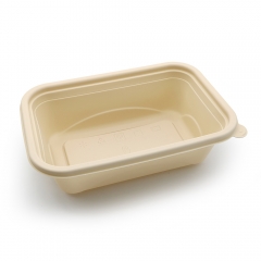 500ml 7.20"x4.80"x1.85" 32.5g Corn Starch 1-Comp Meal Takeaway Bento Box Containers