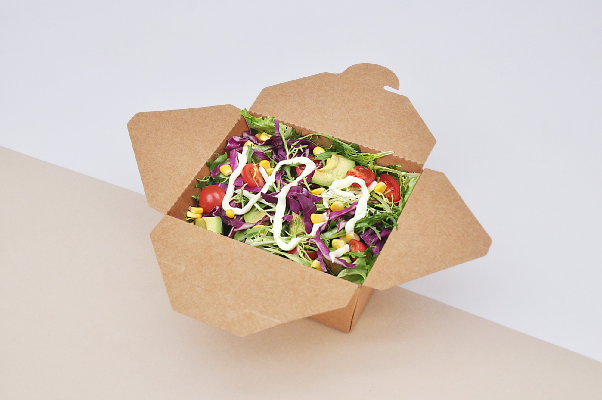Application scenario of Kraft Takeaway Food Boxes for Salad