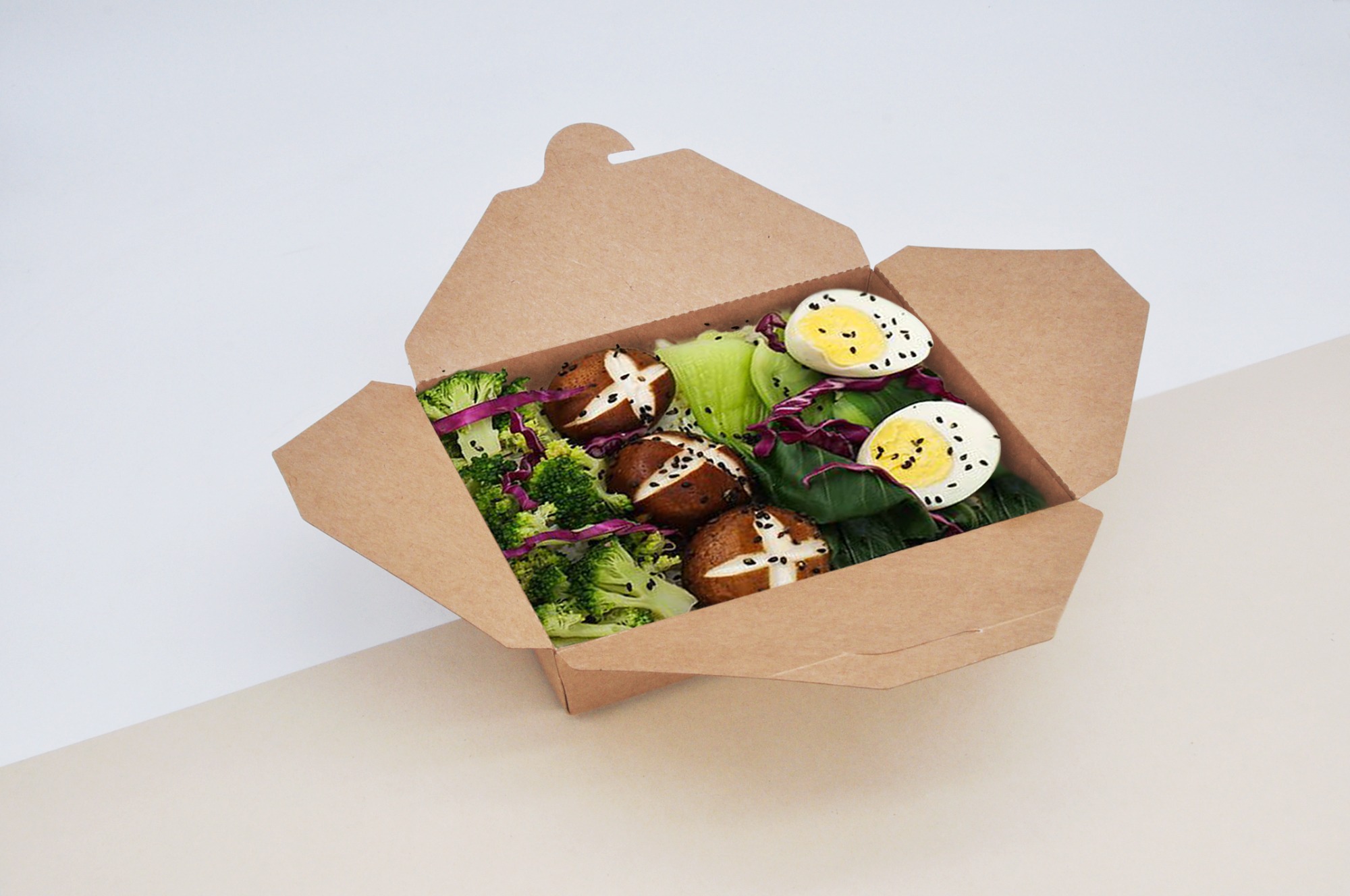 Application scenario of Kraft Takeaway Food Boxes for Salad
