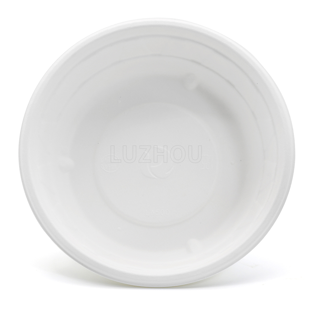 500ml 17oz ф9.7"xH2.6" 14g Diamond-Shaped Bagasse Biodegradable Compostable Soup Packaging Container with Lid