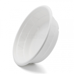 500ml 17oz ф9.7"xH2.6" 14g Diamond-Shaped Bagasse Biodegradable Compostable Soup Packaging Container with Lid