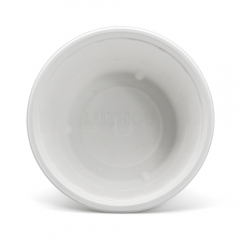 1000ml 34oz ф9.7"xH4.7" 23g Diamond Bagasse Compostable Disposable To Go Paper Bowl with Cover