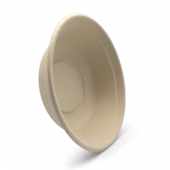 950ml 32oz Φ8.18"xH2.4" 25g Bagasse Compostable Paper Soup Bowl