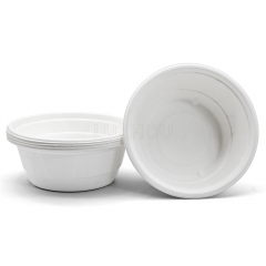 850ml 29oz ф9.7"xH4.2" 20g Diamond Bagasse Compostable Take Out Soup Bowl with Lid