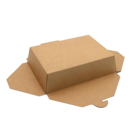 1900ml 64.25oz 6.63"x4.73"x2.20" 337g Kraft Paper Box Containers for Food