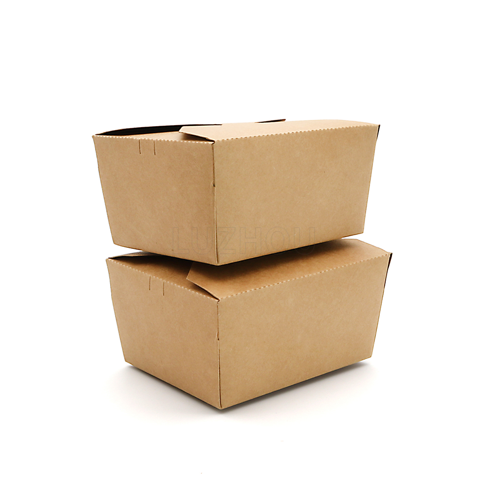 750ml 25.36oz 4.45"x3.46"x2.56" 300g Kraft Paper Brown Take Out Box for Dessert