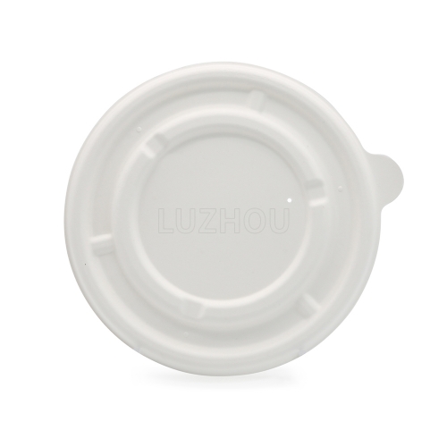 1000ml 34oz Φ10"xH4.6" 19g Bagasse Compostable Paper Soup Container with Cover