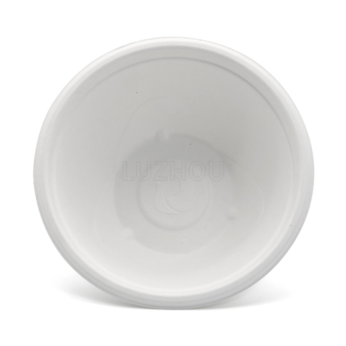1000ml 34oz Φ10"xH4.6" 19g Bagasse Compostable Paper Soup Container with Cover
