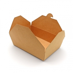 1900ml 64.25oz 6.63"x4.73"x2.20" 337g Kraft Paper Box Containers for Food