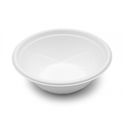 500ml 17oz Φ9.4"xH3.5" 12g Wide Rim Bagasse Compostable Molded Fiber Paper Food Container