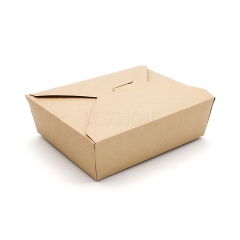 1000ml 33.81oz 5.91"x4.72"x1.97" 300g Kraft Paper Brown Takeaway Containers for Noodle