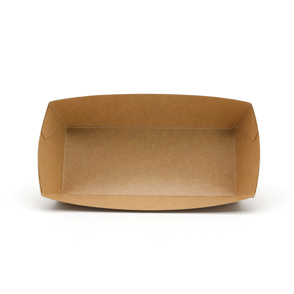 16oz 7.24"x3.54"x1.57" 270g Kraft Coffee Paper Tray