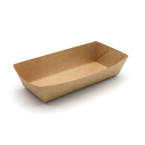 16oz 7.24"x3.54"x1.57" 270g Kraft Coffee Paper Tray