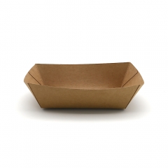 10oz 5.55"x3.82"x1.57" 270g Kraft Paper Meal Tray