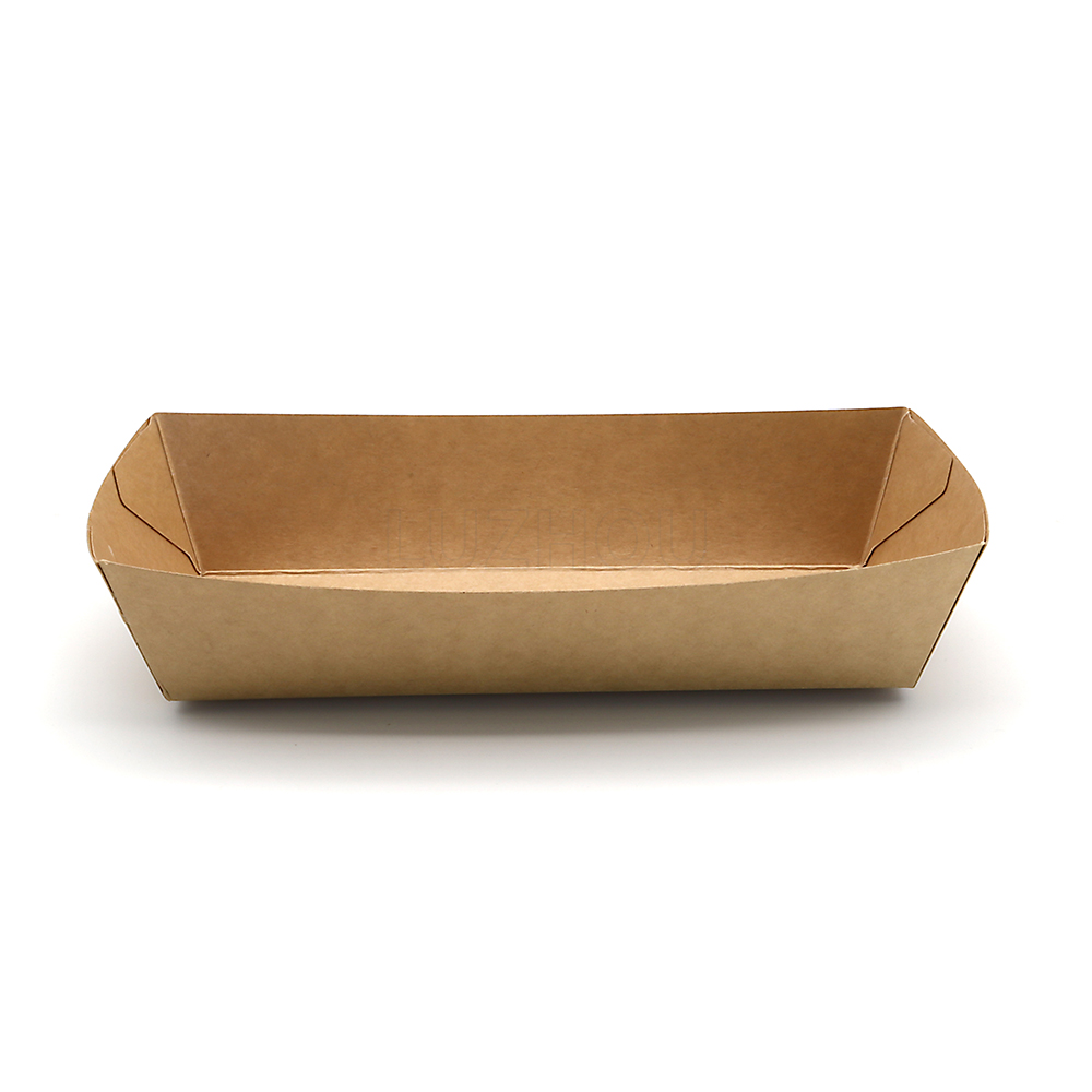 16oz 7.24"x3.54"x1.57" 270g Kraft Coffee Paper Tray