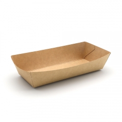 16oz 7.24"x3.54"x1.57" 270g Kraft Coffee Paper Tray