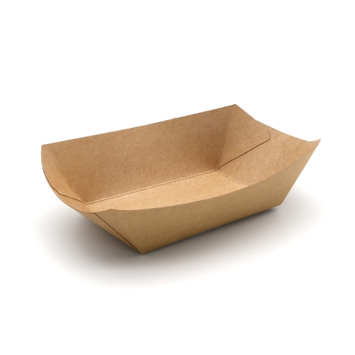 18oz 6.73"x4.25"x1.97" 270g Kraft Paper Boat Tray