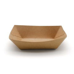 18oz 6.73"x4.25"x1.97" 270g Kraft Paper Boat Tray