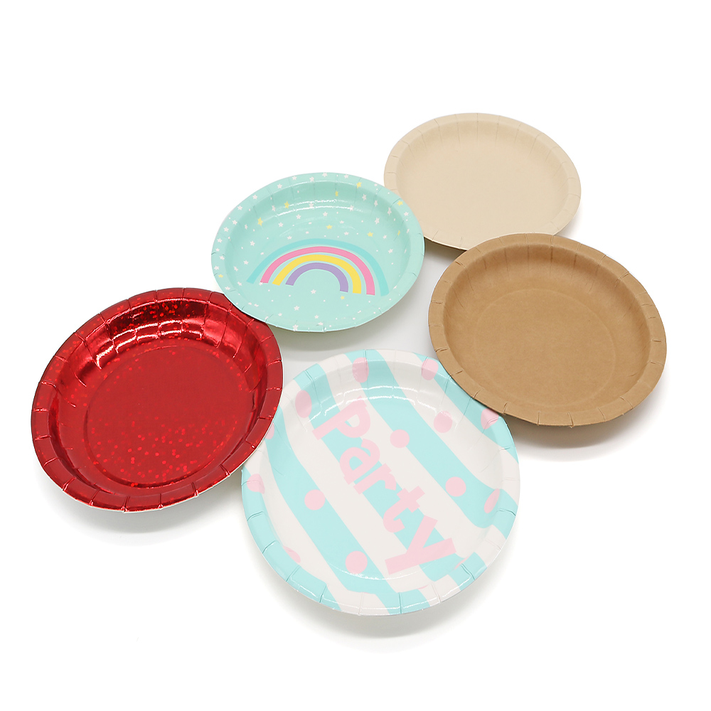 Various Printed disposable paper plates