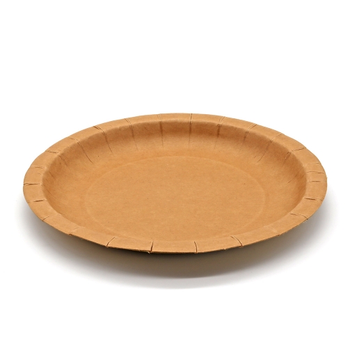 [Print on Demand] 250g Coffee Cardboard Unprinted Disposable Paper Event Plate for Thanksgiving