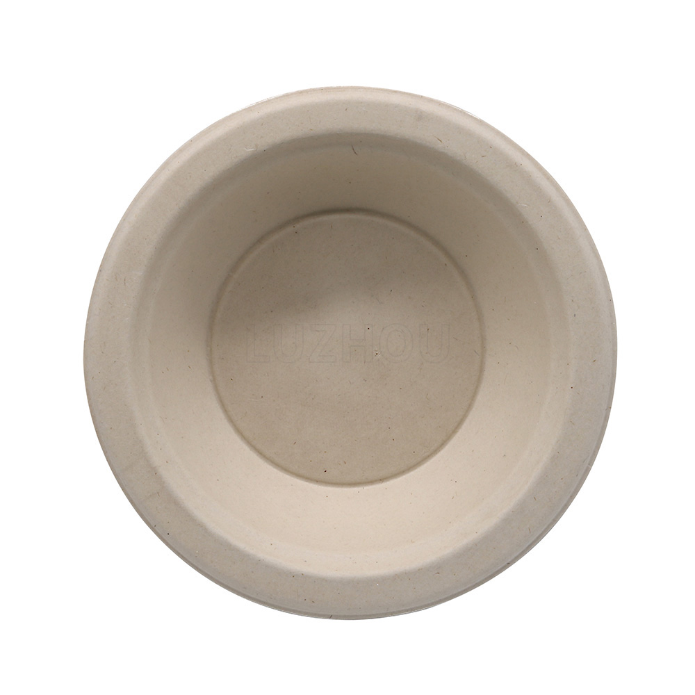 360ml 12oz Φ9.7"xH2.3" 10g Bagasse Compostable Take Away Salad Packing Bowl