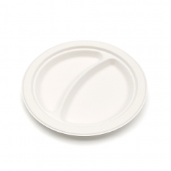 ф9"x0.8" 15g 2-Comp Bagasse Bio-degradable Compostable Paper Dish