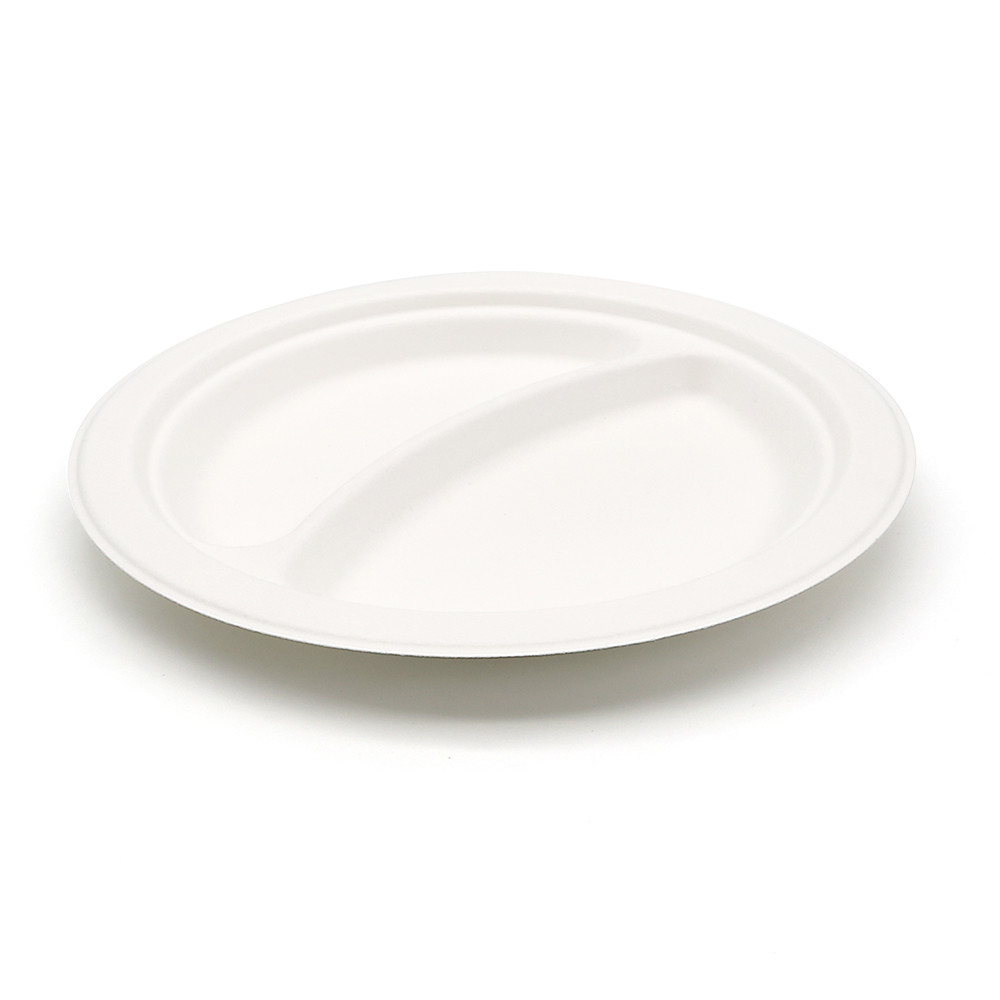 ф9"x0.8" 15g 2-Comp Bagasse Bio-degradable Compostable Paper Dish