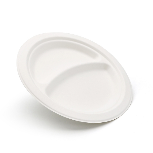 ф9"x0.8" 15g 2-Comp Bagasse Bio-degradable Compostable Paper Dish