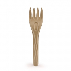 6.30" 3.2g Heavy-Duty Bagasse Compostable Earth Friendly Disposable Fork