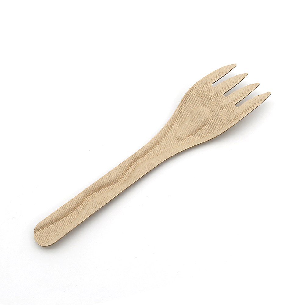 6.30" 3.2g Heavy-Duty Bagasse Compostable Earth Friendly Disposable Fork