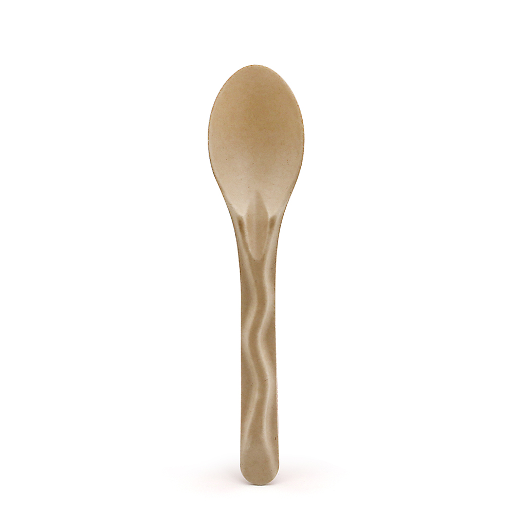 6.14" 3.2g Heavy-Duty Bagasse Bio-degradable Compostable Spoon