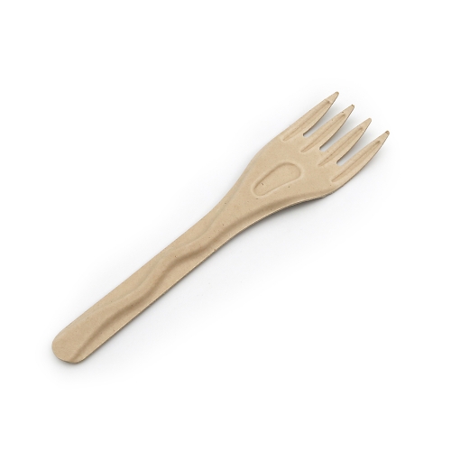 6.30" 3.2g Heavy-Duty Bagasse Compostable Earth Friendly Disposable Fork